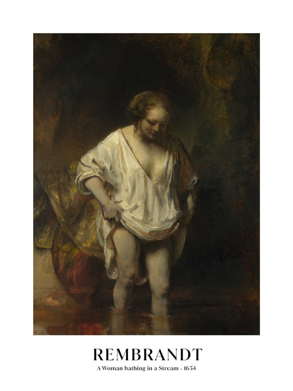 Rembrandt - A Woman Bathing in a Stream - Poster