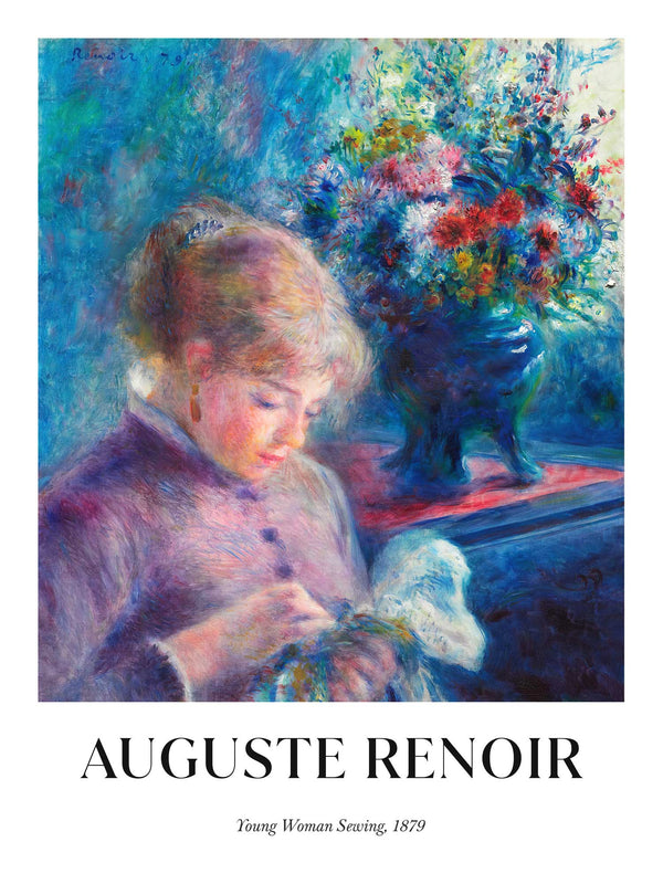 Pierre-Auguste Renoir - Young Woman Sewing - Poster