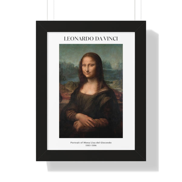 Leonardo da Vinci - Portrait of Mona Lisa del Giocondo - Framed Print