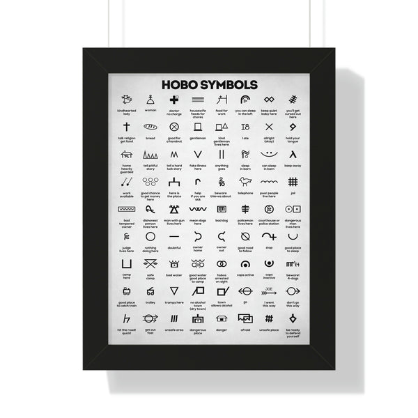 Hobo Signs - Framed Print