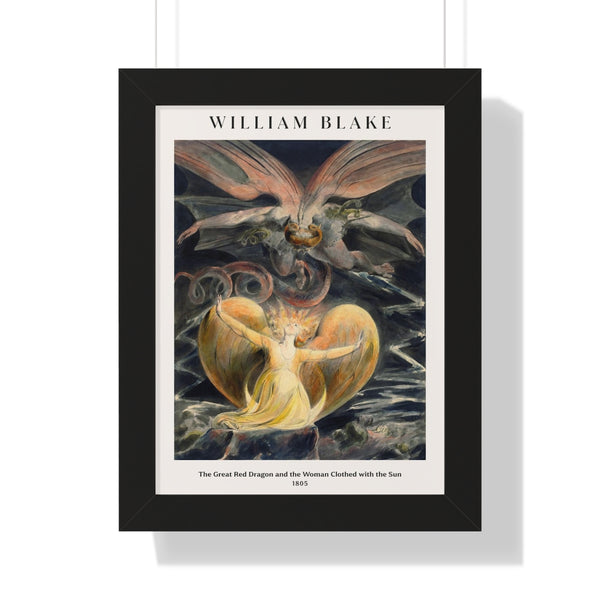 William Blake - The Red Dragon and the Woman Clothed with the Sun - Framed Print