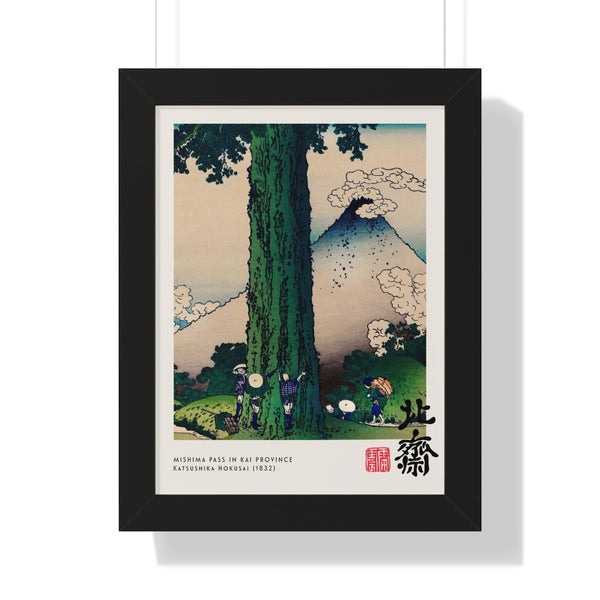 Katsushika Hokusai - Mishima Pass in Kai Province - Framed Print