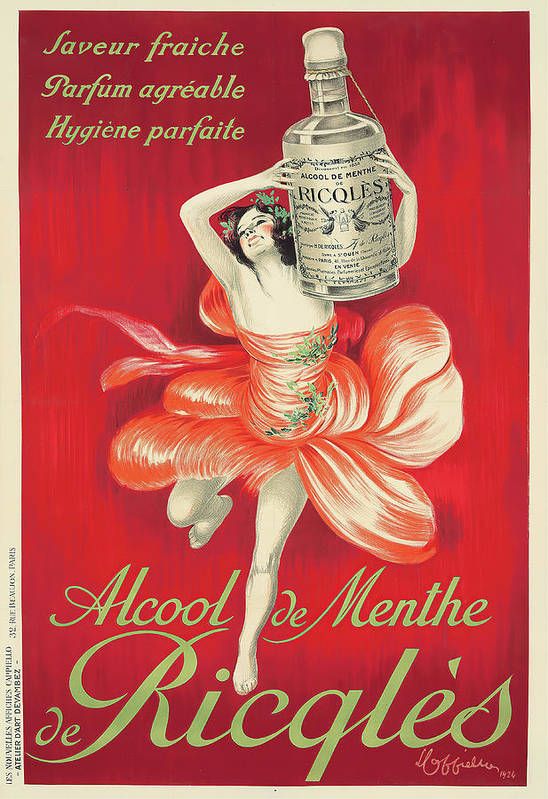 Alcool De Menthe Ricqles - Art Print