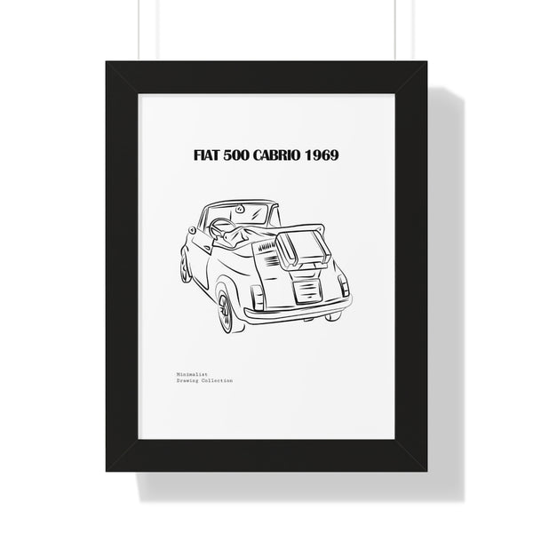 FIAT 500 CABRIO 1969 - Framed Print