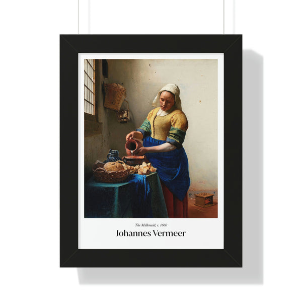 Johannes Vermeer - The Milkmaid - Framed Print