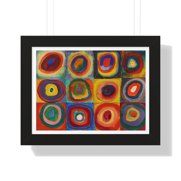 Wassily Kandinsky - Color Study. Squares with Concentric Circles - Framed Print