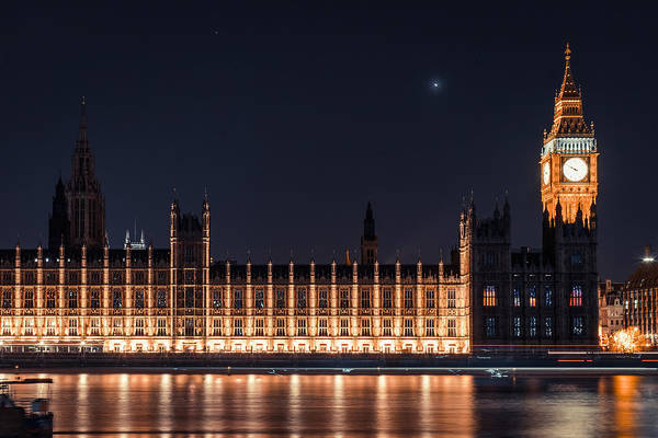Big Ben and Parliament in the evening - Art Print