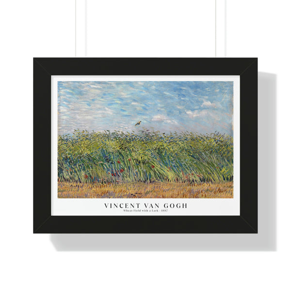 Vincent van Gogh - Wheat Field with a Lark - Framed Print