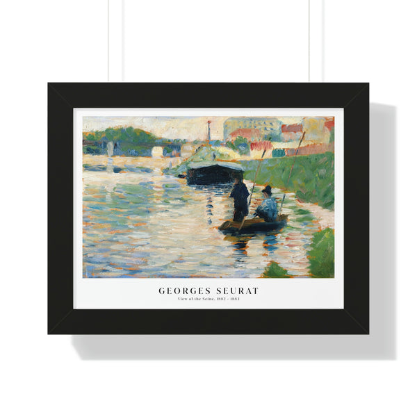 Georges Seurat - View of the Seine - Framed Print