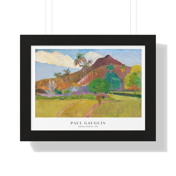 Paul Gauguin - Tahitian Landscape - Framed Print