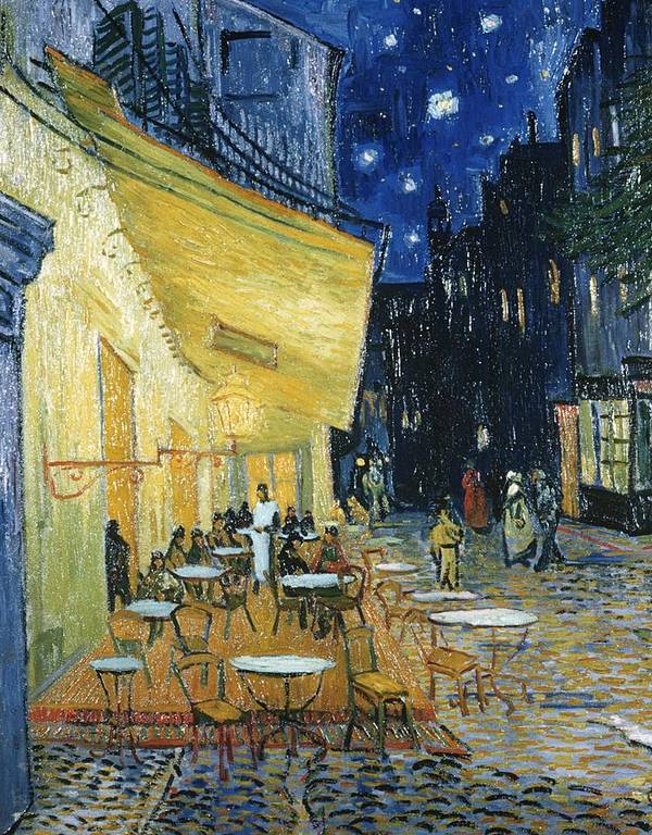 Cafe Terrace at Night, 1888 - Art Print