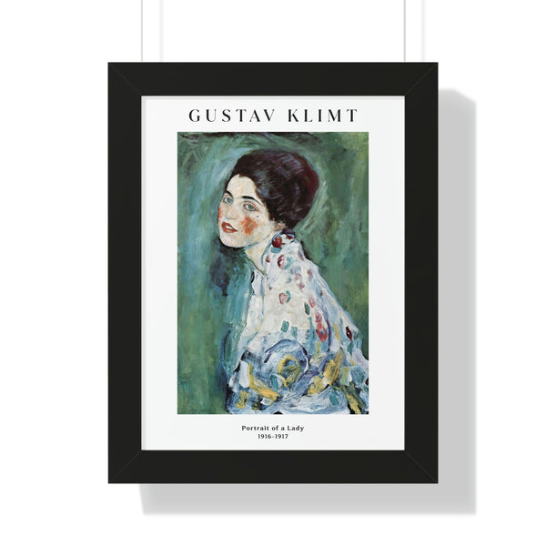 Gustav Klimt - Portrait of a Lady - Framed Print