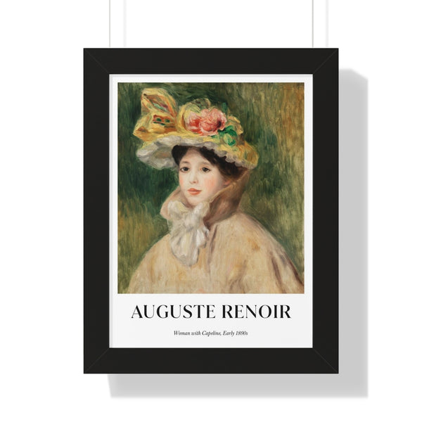 Pierre-Auguste Renoir - Woman with Capeline - Framed Print