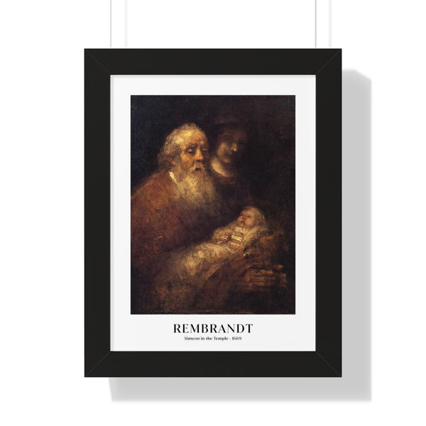 Rembrandt - Simeon in the Temple - Framed Print