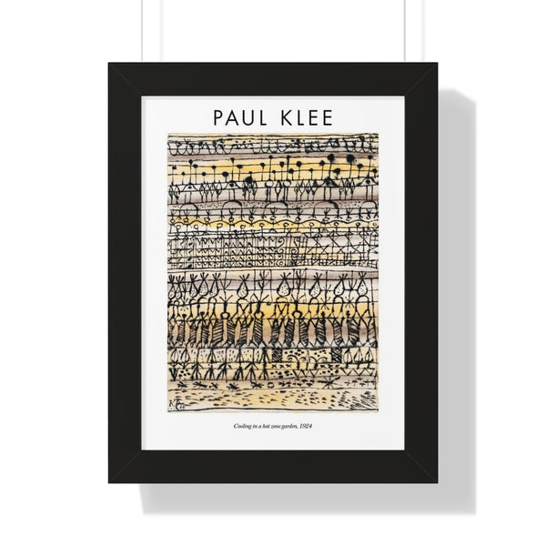 Paul Klee - Cooling in a hot zone garden - Framed Print