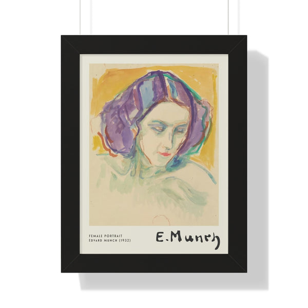 Edvard Munch - Female Portrait - Framed Print