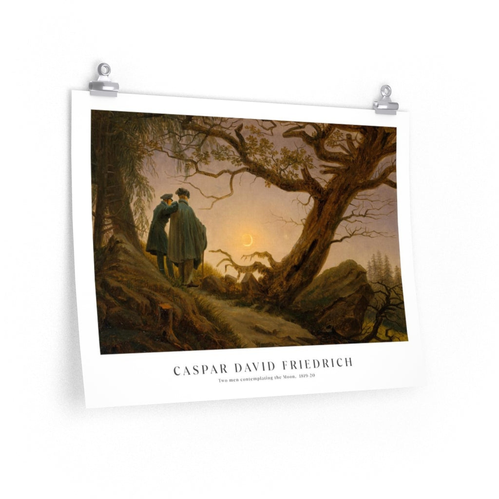 Caspar david friedrich two men contemplating the moon poster murellos