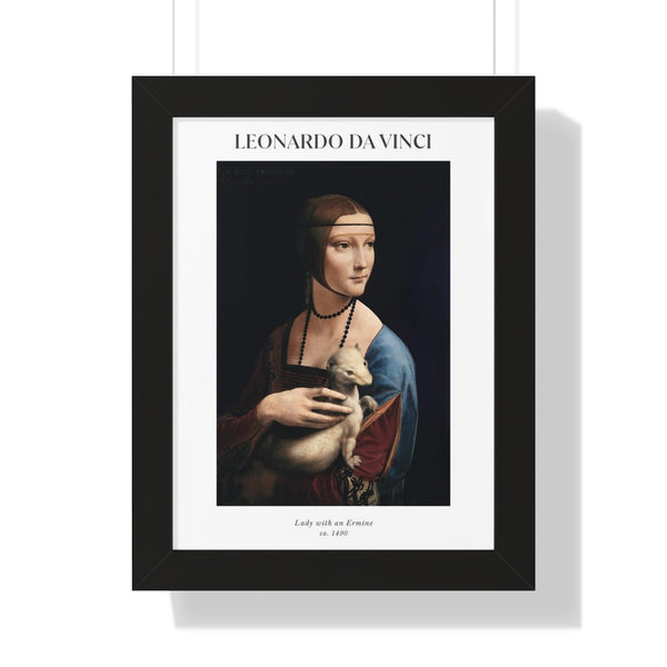 Leonardo da Vinci - Lady with an Ermine - Framed Print