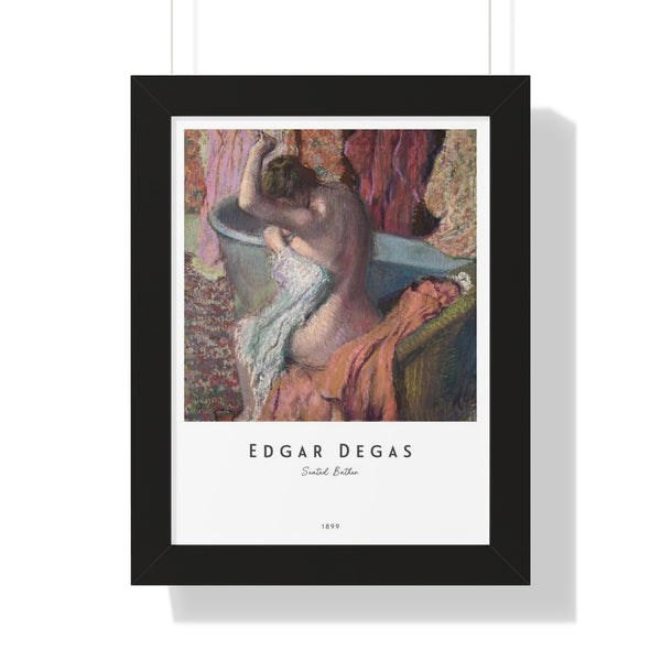 Edgar Degas - Seated Bather - Framed Print