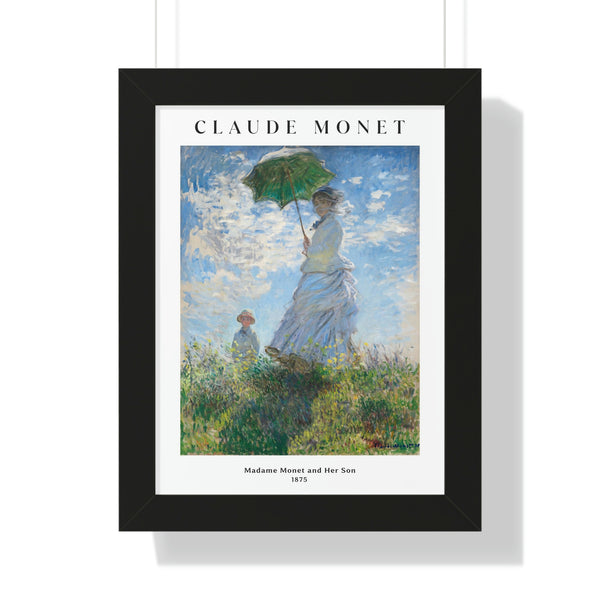 Claude Monet - Madame Monet and Her Son - Framed Print