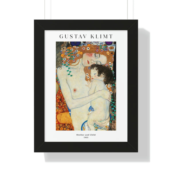 Gustav Klimt - Mother and Child - Framed Print