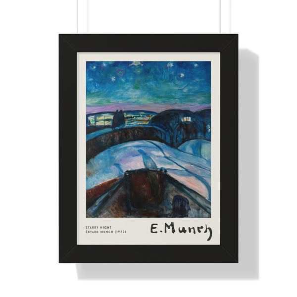 Edvard Munch - Starry Night - Framed Print