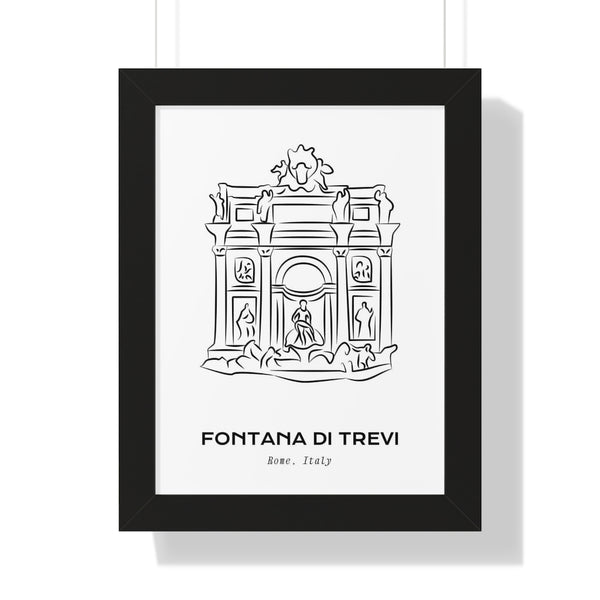 Fontana di Trevi Illustration - Framed Print