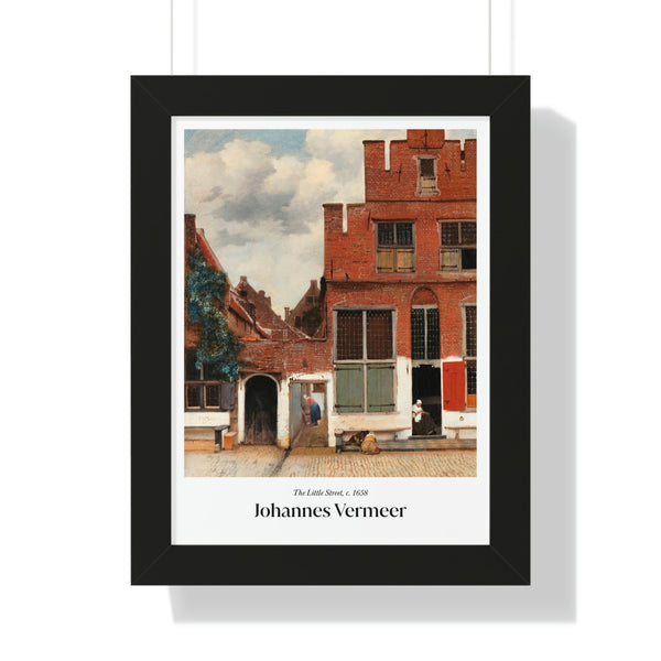 Johannes Vermeer - The Little Street - Framed Print