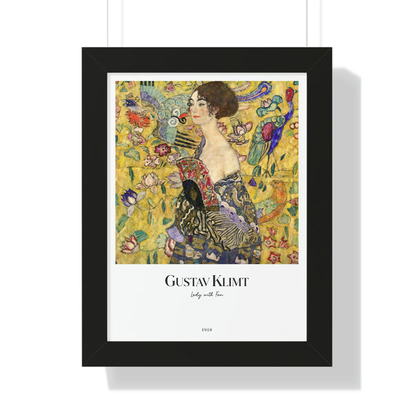 Gustav Klimt - Lady with Fan - Framed Print