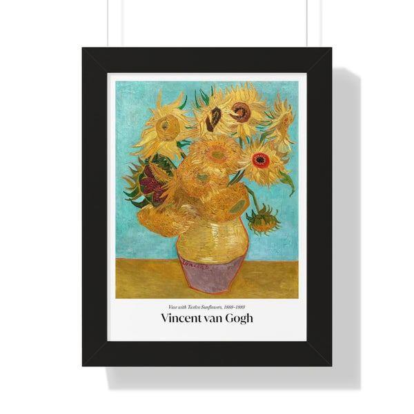 Van Gogh - Vase with Twelve Sunflowers - Framed Print