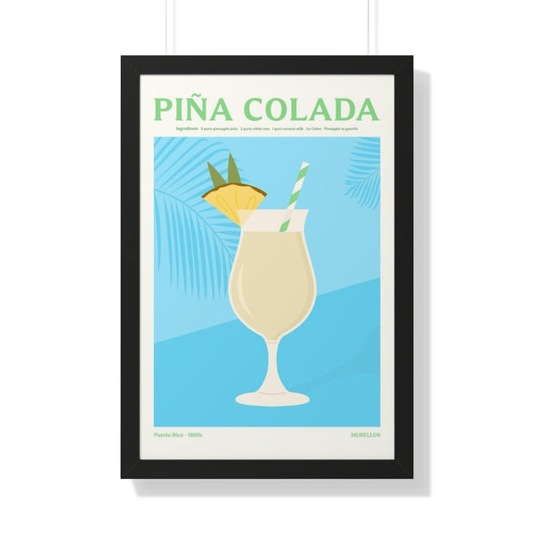 Pina Colada Cocktail - Framed Print