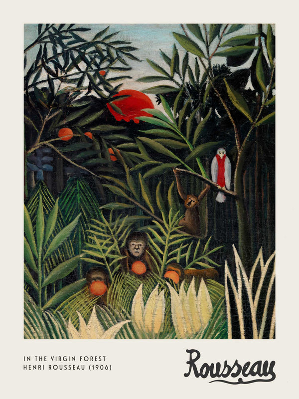 Henri Rousseau - Monkeys and Parrot in the Virgin Forest - Poster