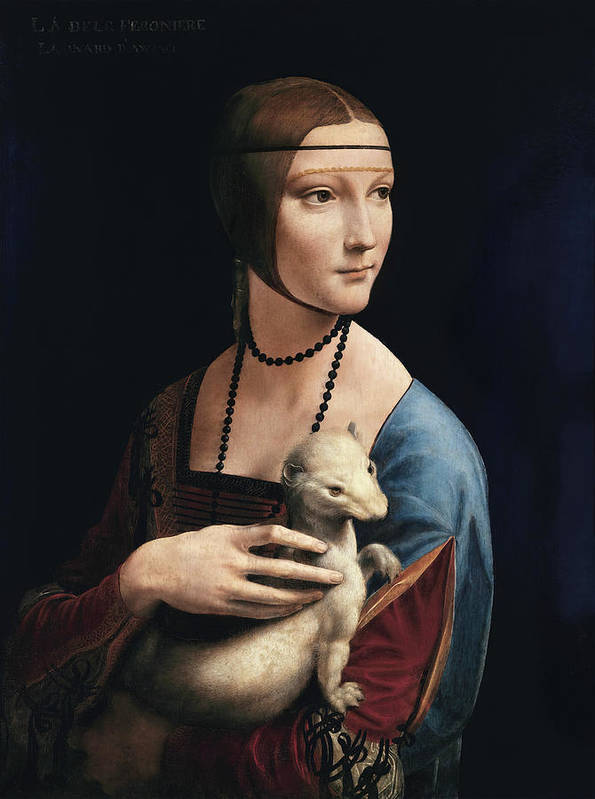Lady with an Ermine, ca. 1490 - Art Print
