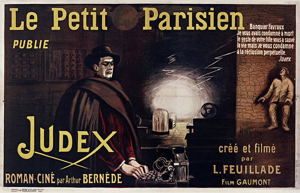 Le Petit Parisien publie Judex, roman-cine par Arthur Bernede - Art Print