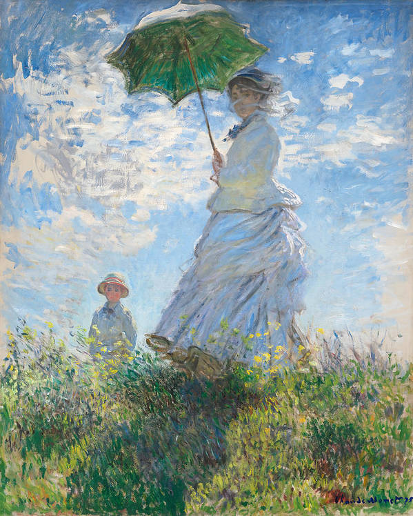 Madame Monet and Her Son 1875 - Art Print
