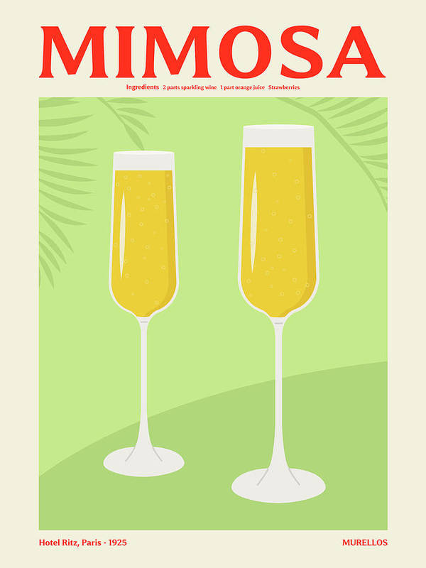 Mimosa Cocktail  - Art Print