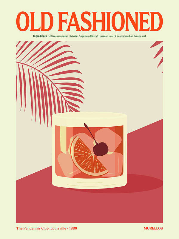 Old Fashioned Cocktail - Art Print