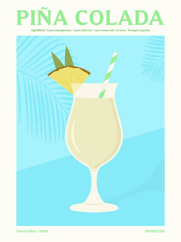 Pina Colada Cocktail  - Art Print