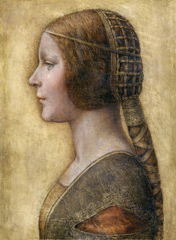 Profile of a Young Fiancee - 1495 - Art Print