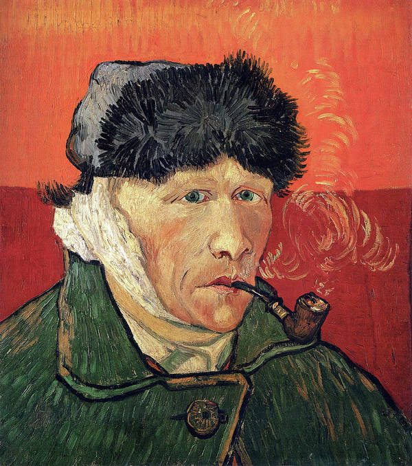 Self-Portrait with Bandaged Ear and Pipe, 1889 - Art Print