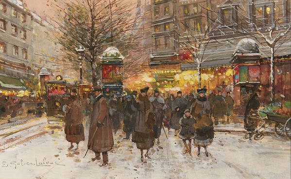 Sorti du Theatre du Gymnase - Art Print