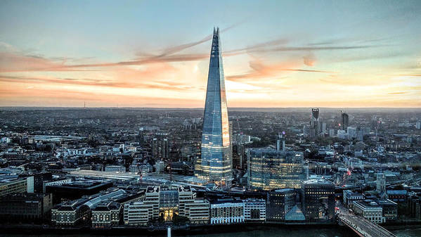 The Shard skyscraper of London during sunset - Art Print