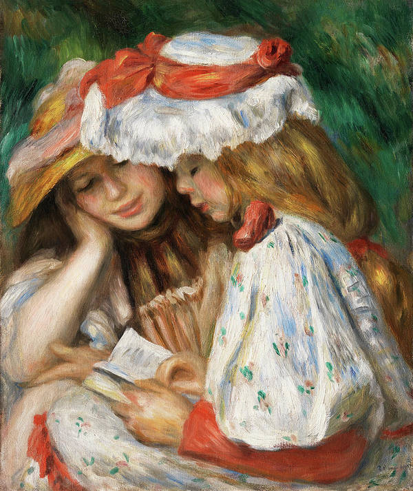 Two Girls Reading, c. 1890-1891 - Art Print