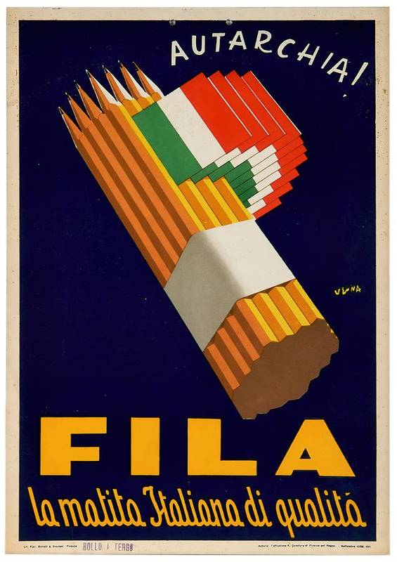Vintage Fila Pencils Advert - Art Print