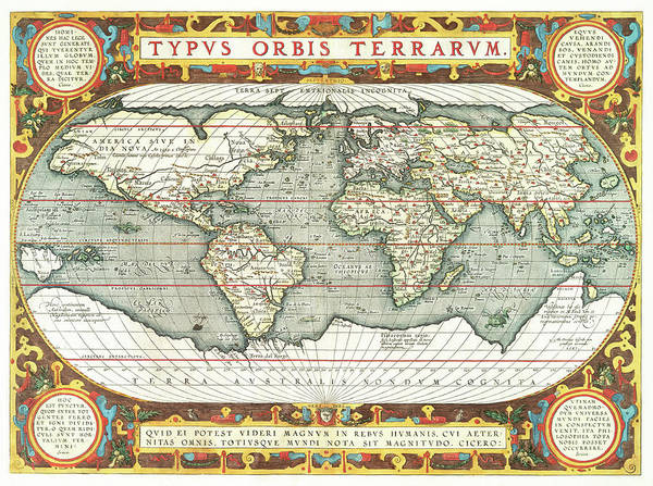 Vintage World Map - Art Print